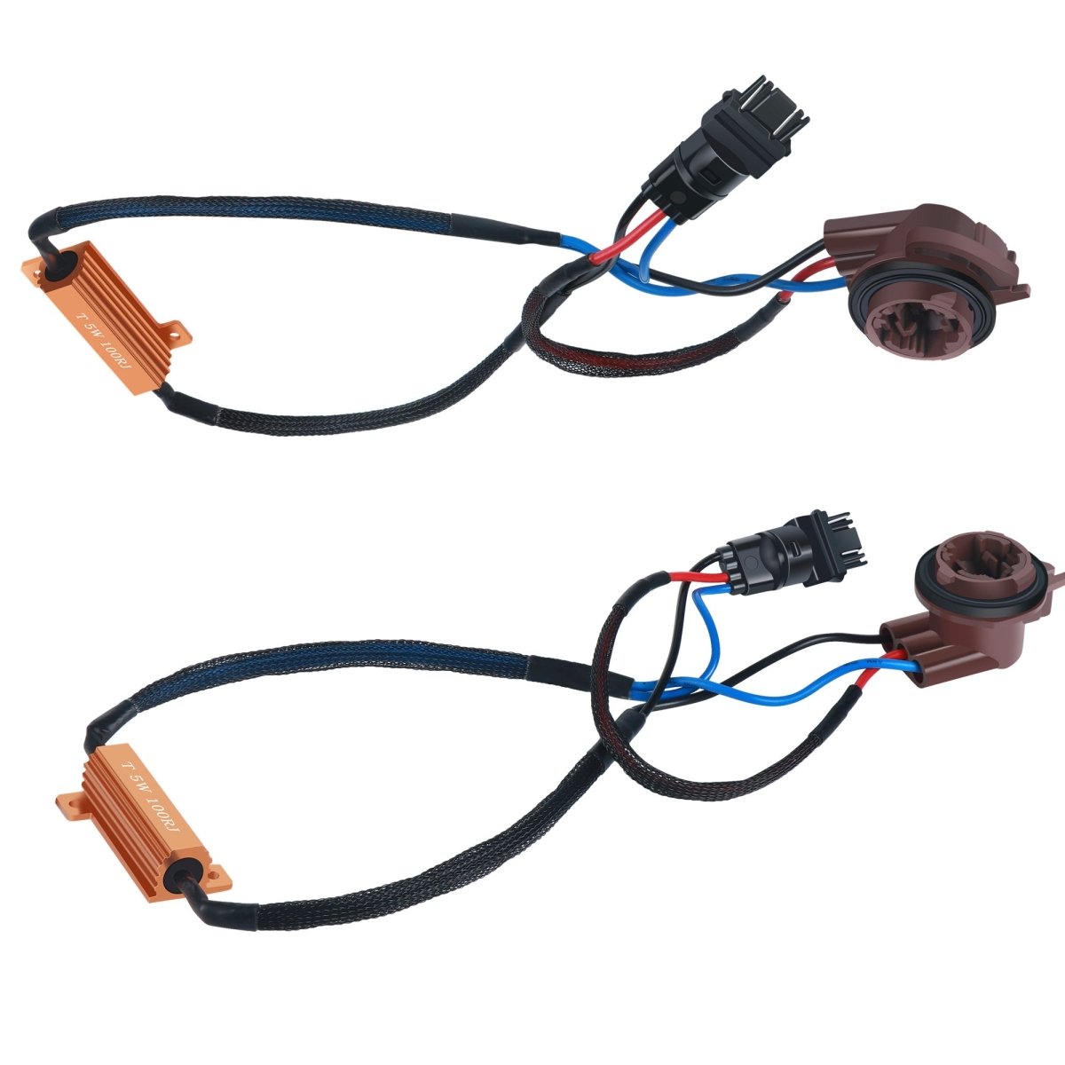 3057 3457 3157 LED Load Resistors 5W 100 Ohm - Fix CANBUS LED Turn Signal Hyper Flash Error - Compatible with Cars, Trucks, SUVs for Smoother Blinking Lights