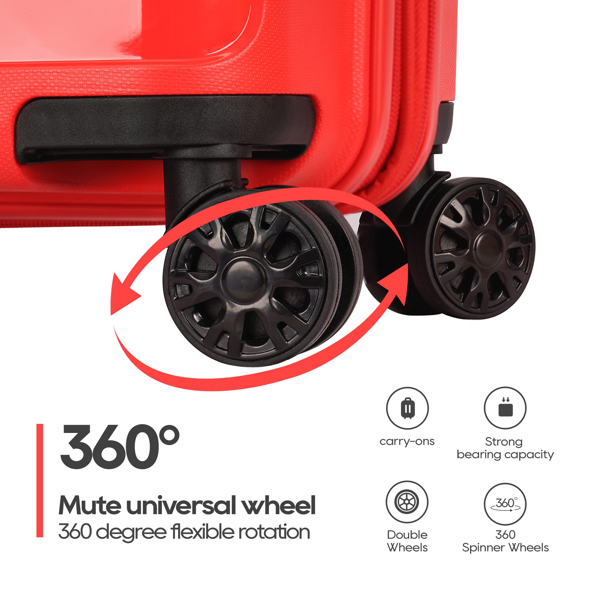 Expandable 2-Piece Luggage Set with Spinner Wheels & TSA Lock - 20