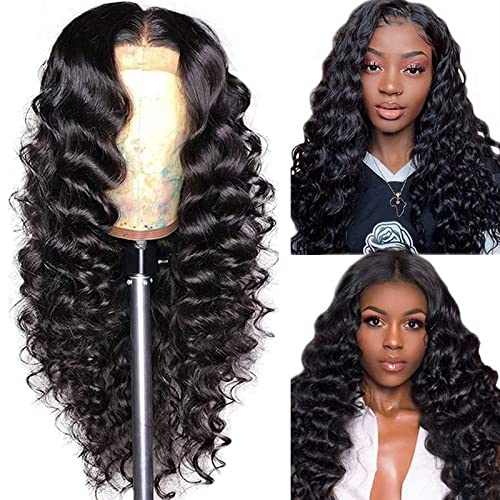 Imeya 22 Inch Deep Wave Lace Front Wigs - 100% Unprocessed Brazilian Remy Human Hair with Baby Hair & Pre-Plucked 150% Density - 13x6 HD Transparent Lace Wig for Women - Perfect for Daily Wear, Cosplay, Weddings & Special Occasions