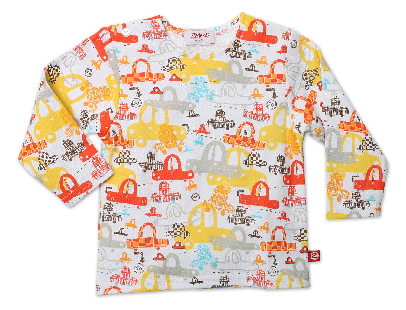 Zutano Happy Camper Long Sleeve T-Shirt for Baby Boys | Soft Cotton Comfort | Perfect for Outdoor Adventures & Playdates