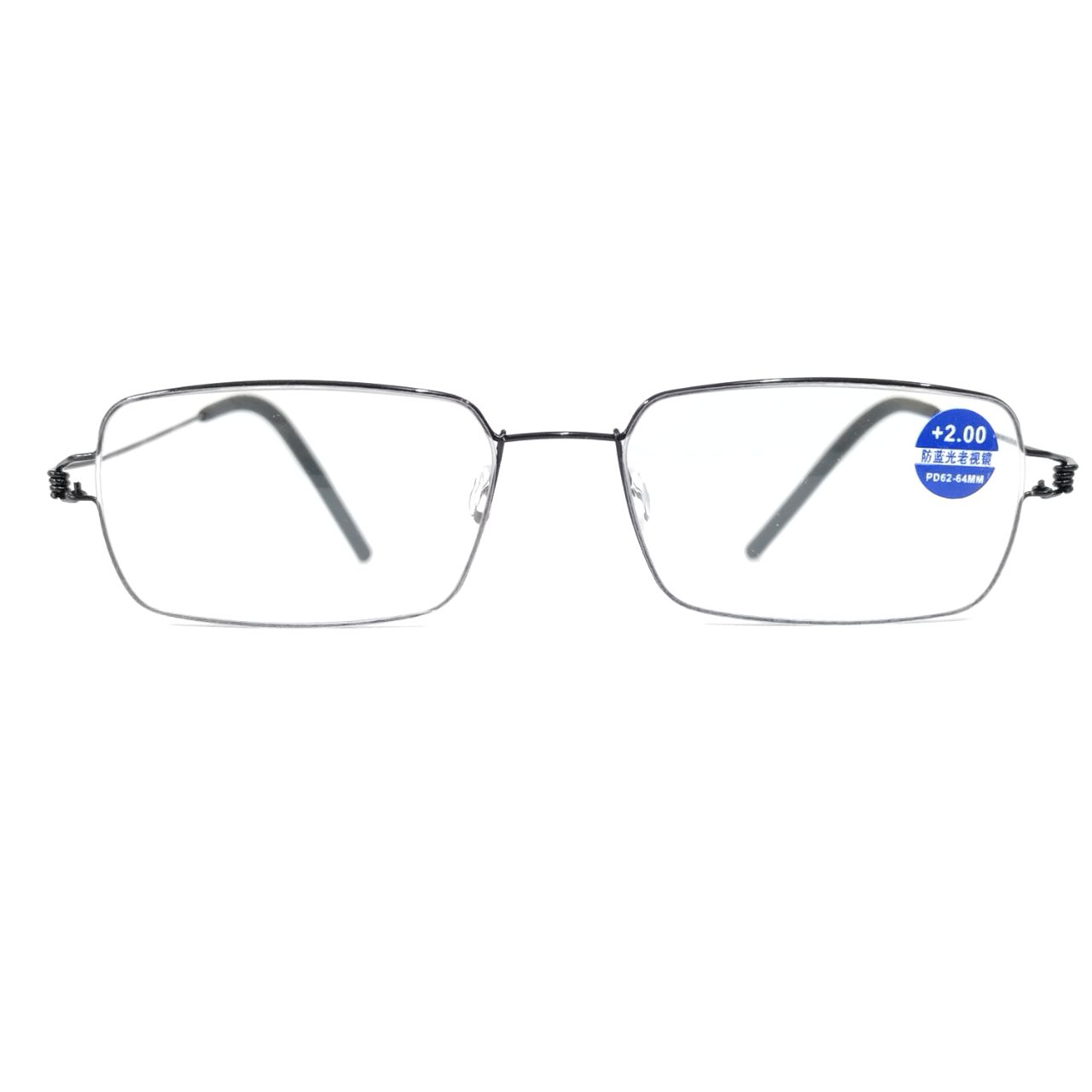 Blue Light Blocking Reading Glasses - Ultra Lightweight Grey Wire Frame for Computer Work, Gaming & Night Reading