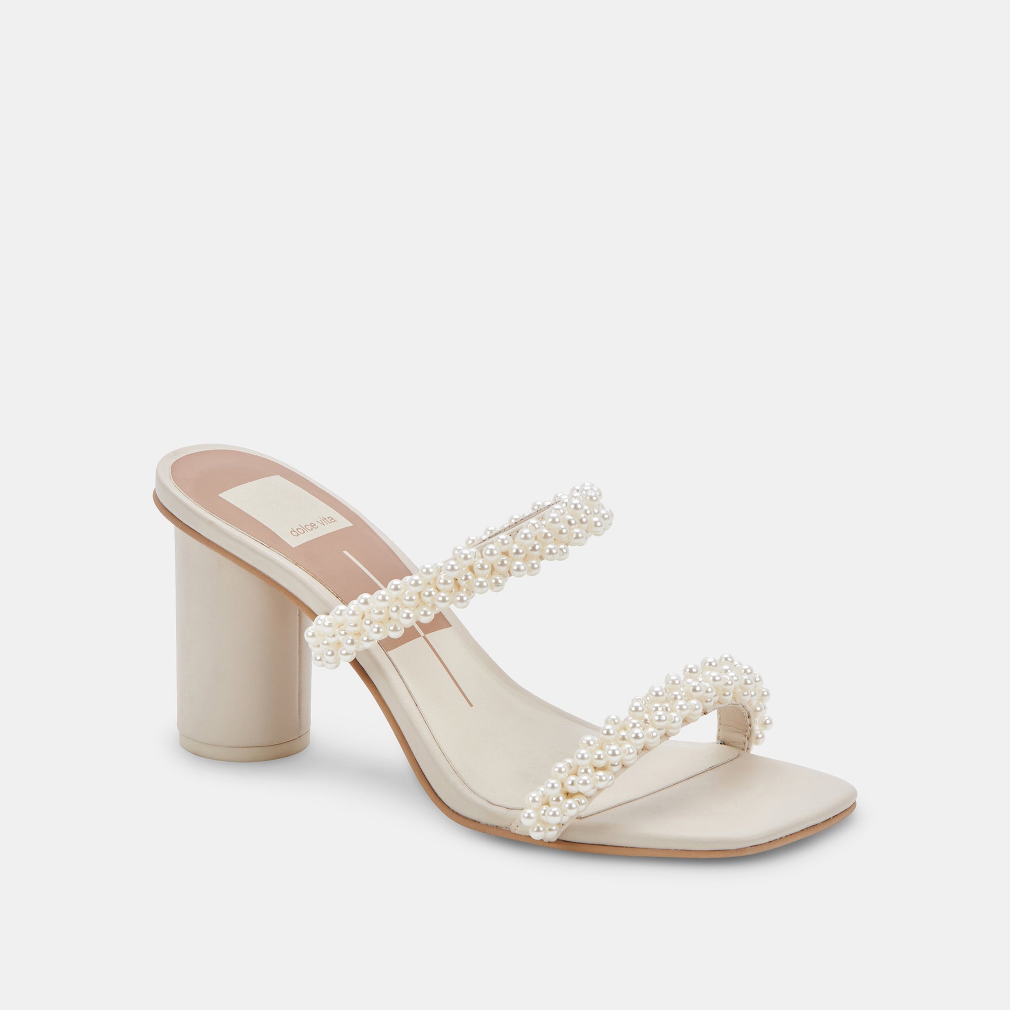 NOEL HEELS VANILLA PEARLS - Elegant Women's Pearl Embellished High Heels for Parties, Weddings & Special Occasions | Comfortable Dress Shoes by re:vita