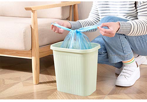 4 Gallon Handle Tie Trash Bags - 100 Count Small Garbage Bags for Office, Kitchen & Bedroom | Strong Colorful Waste Bin Liners | Perfect for Home, Office & Travel Use