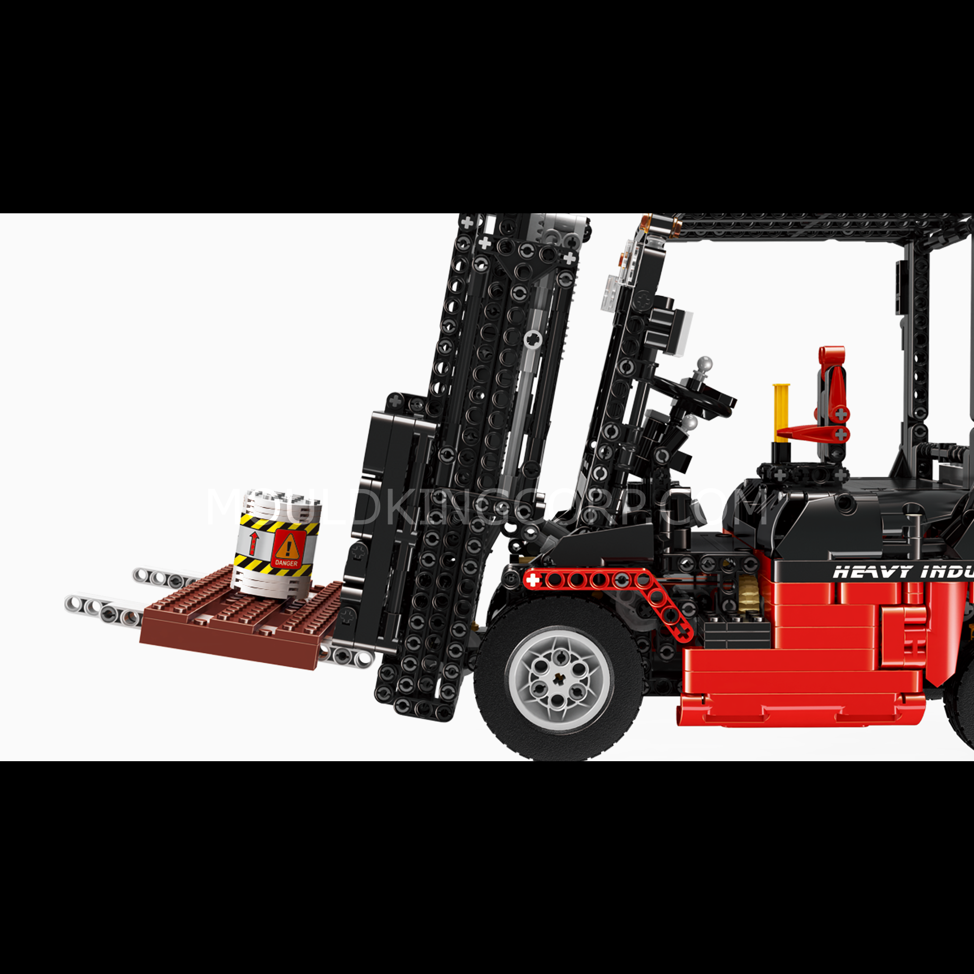 MOULD KING 13106S Remote Control Forklift Building Blocks Toy Set - 1,743 PCS STEM Construction Kit for Kids & Adults | DIY Engineering Model for Home, Office & Playroom