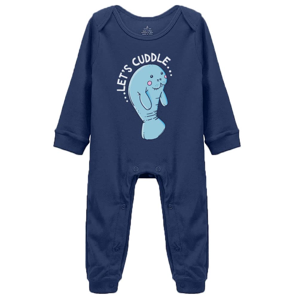 Funny Manatee Baby Crawl Clothes - Long Sleeve Unisex Infant Romper Bodysuit for Playtime & Photo Shoots
