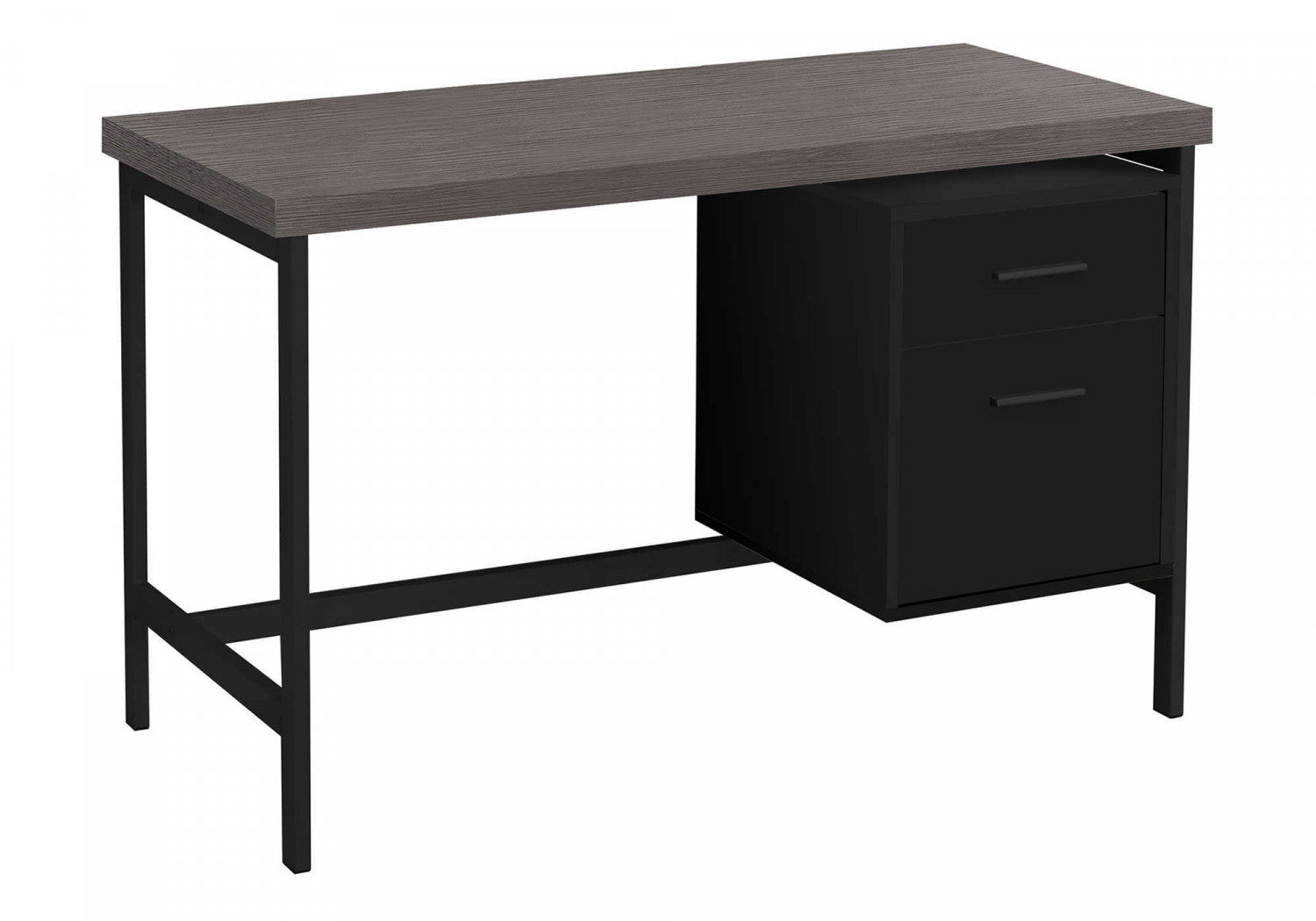 Thane Desk - Modern Black Computer Desk for Home Office, Study & Gaming - Ergonomic Writing Table with Sturdy Metal Frame - Perfect for Small Spaces & Workstations