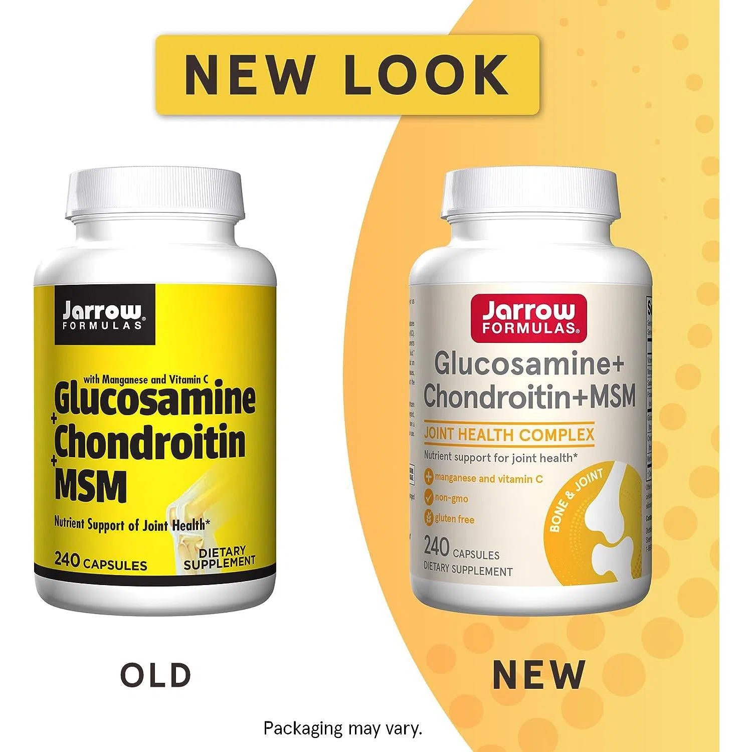 Jarrow Formulas Glucosamine Chondroitin MSM Supplement - Joint Support for Mobility & Flexibility - Ideal for Athletes, Seniors & Active Lifestyles