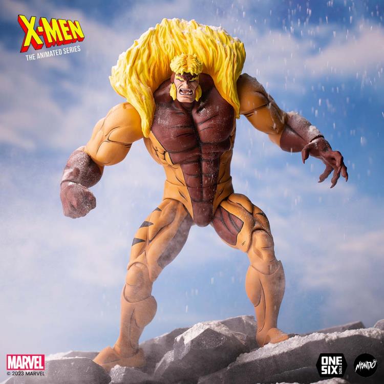 X-Men The Animated Series Sabretooth 1/6 Scale Collectible Action Figure - Perfect for Marvel Fans, Display & Comic Book Collections