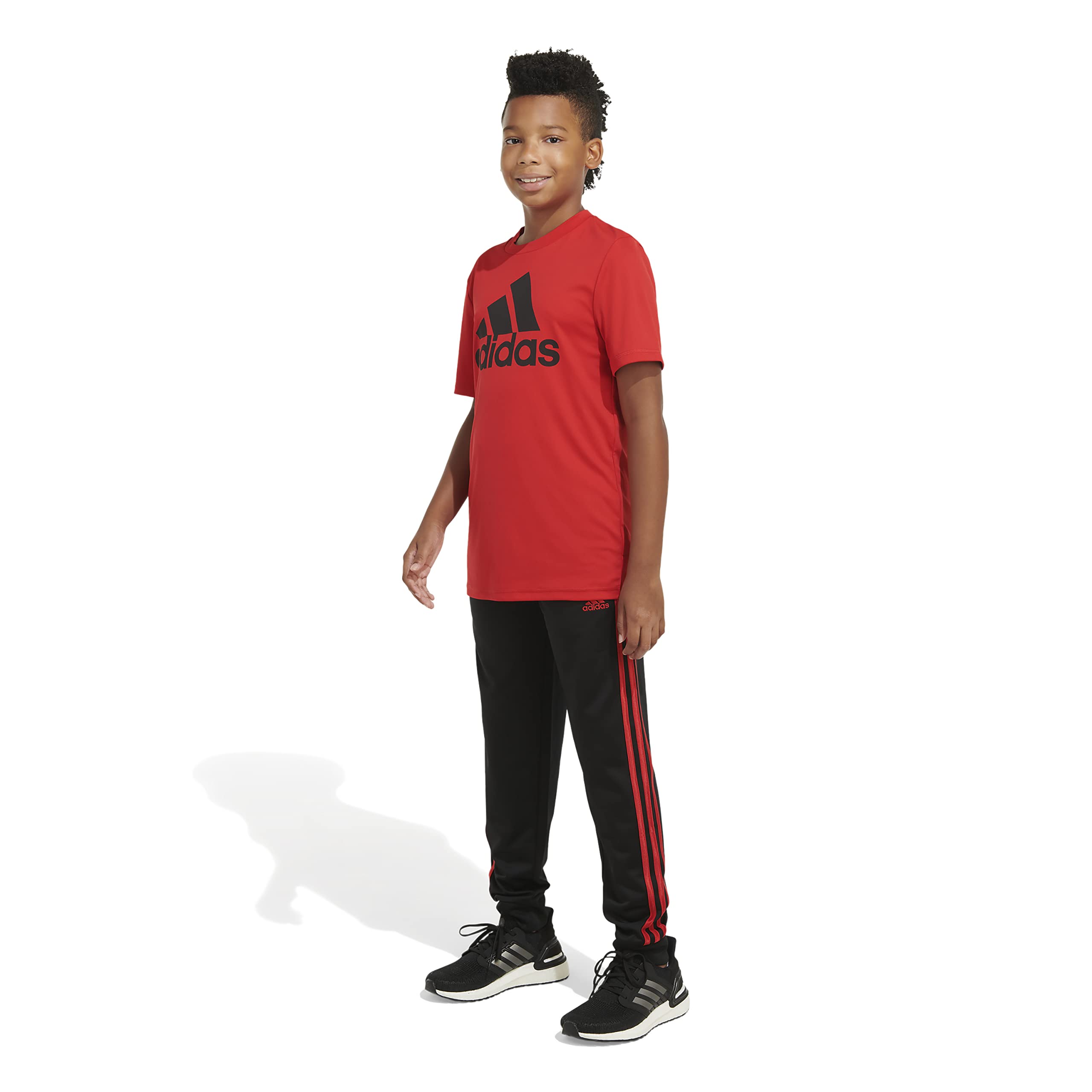 Adidas Boys' Elastic Waistband Classic 3s Tricot Jogger Pants - Comfortable Athletic Running & Casual Wear for Kids
