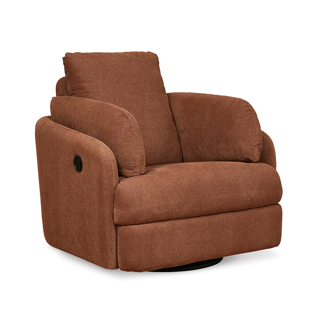Modmax Swivel Glider Recliner Chair - 360 Degree Rotating Rocker Recliner with Smooth Gliding Motion, Padded Armrests & Lumbar Support - Perfect for Living Room, Nursery, or Home Theater Relaxation