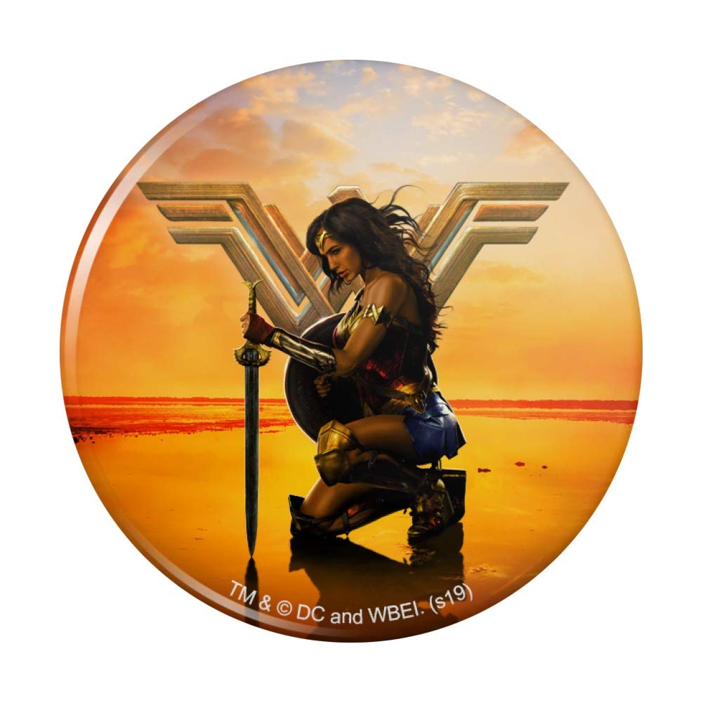 Wonder Woman Movie Poster Fridge Magnet - Strong Magnetic Refrigerator Decor for Kitchen, Office, Locker - DC Comics Superhero Collectible Gift for Fans