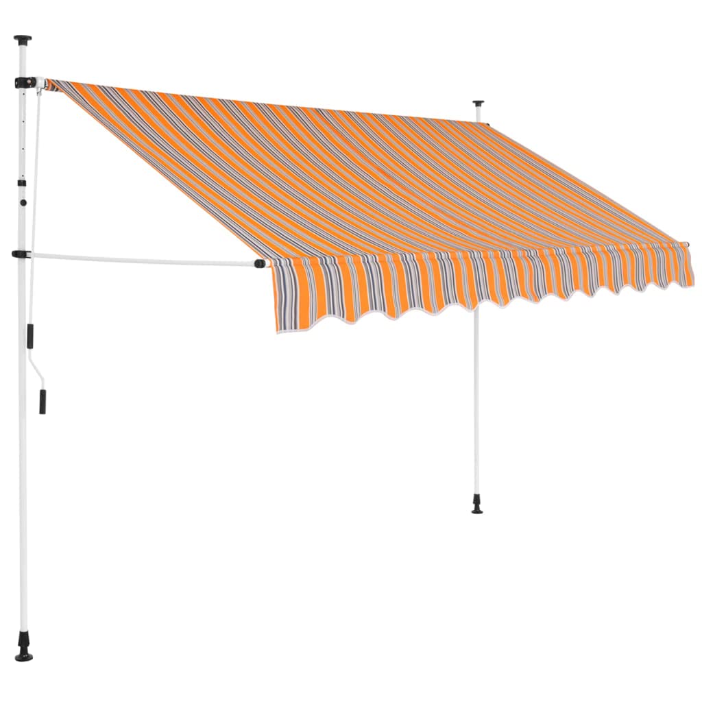 Retractable Patio Awning - Manual Half Cassette Sun Shade Canopy for Doors & Windows | 118.1