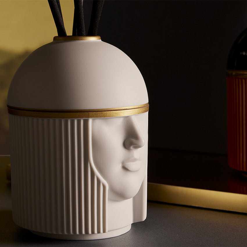 Ginori 1735 LCDC The Amazon Scent Diffuser with Cover - Pure White Aroma Diffuser for Home, Office & Spa | Elegant Fragrance Dispenser for Relaxation & Aromatherapy