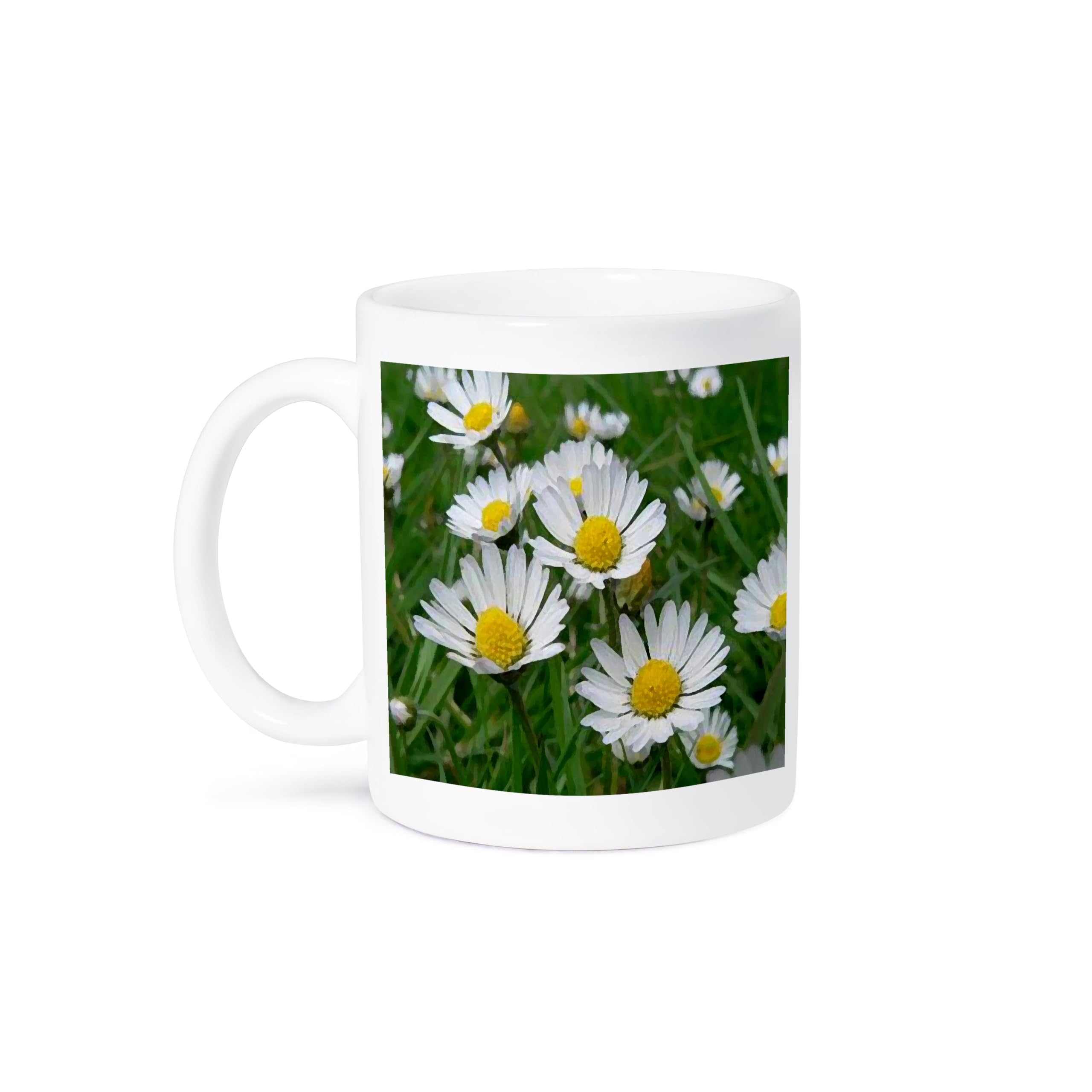 3D Rose Daisy Flower Mug - 11 oz Ceramic Coffee Cup with Handle - Perfect for Tea, Coffee & Hot Chocolate - Ideal for Home, Office & Gifts (mug_3136_1)