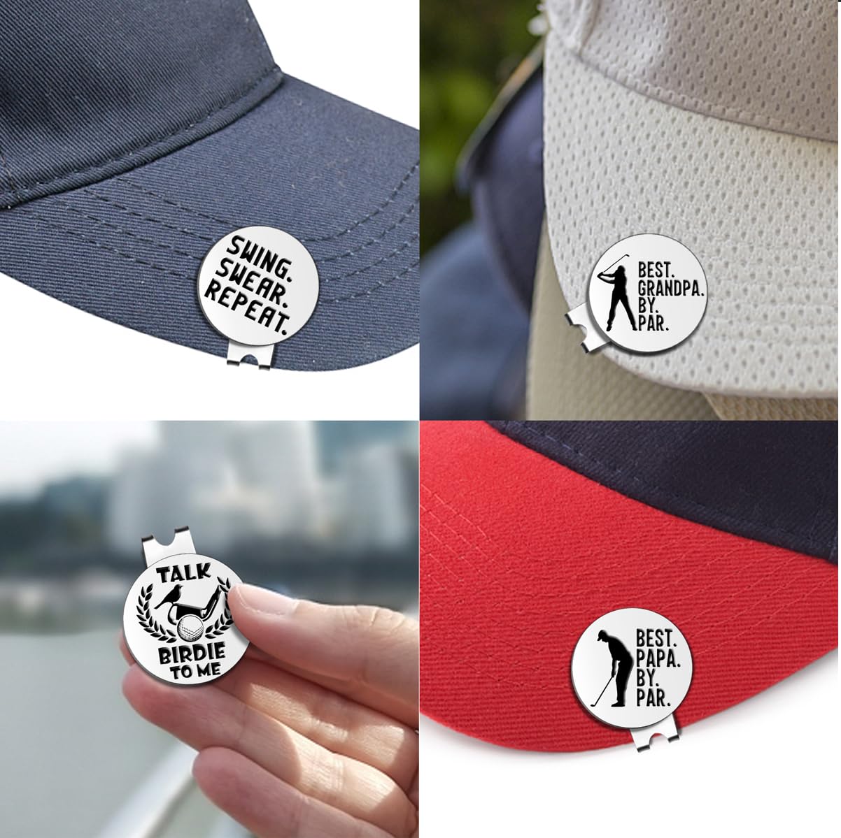 Funny Golf Ball Markers with Hat Clip - Best Golf Accessories for Men, Unique Birthday & Retirement Gifts for Dad, Husband, Grandpa - Perfect for Golf Courses, Tournaments & Practice Sessions