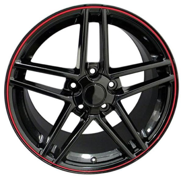 17 Inch Black Red Band Replacement Wheel for Pontiac Firebird 1993-2002 - Replica Rim 7387759 | Perfect for Classic Car Restoration & Custom Upgrades