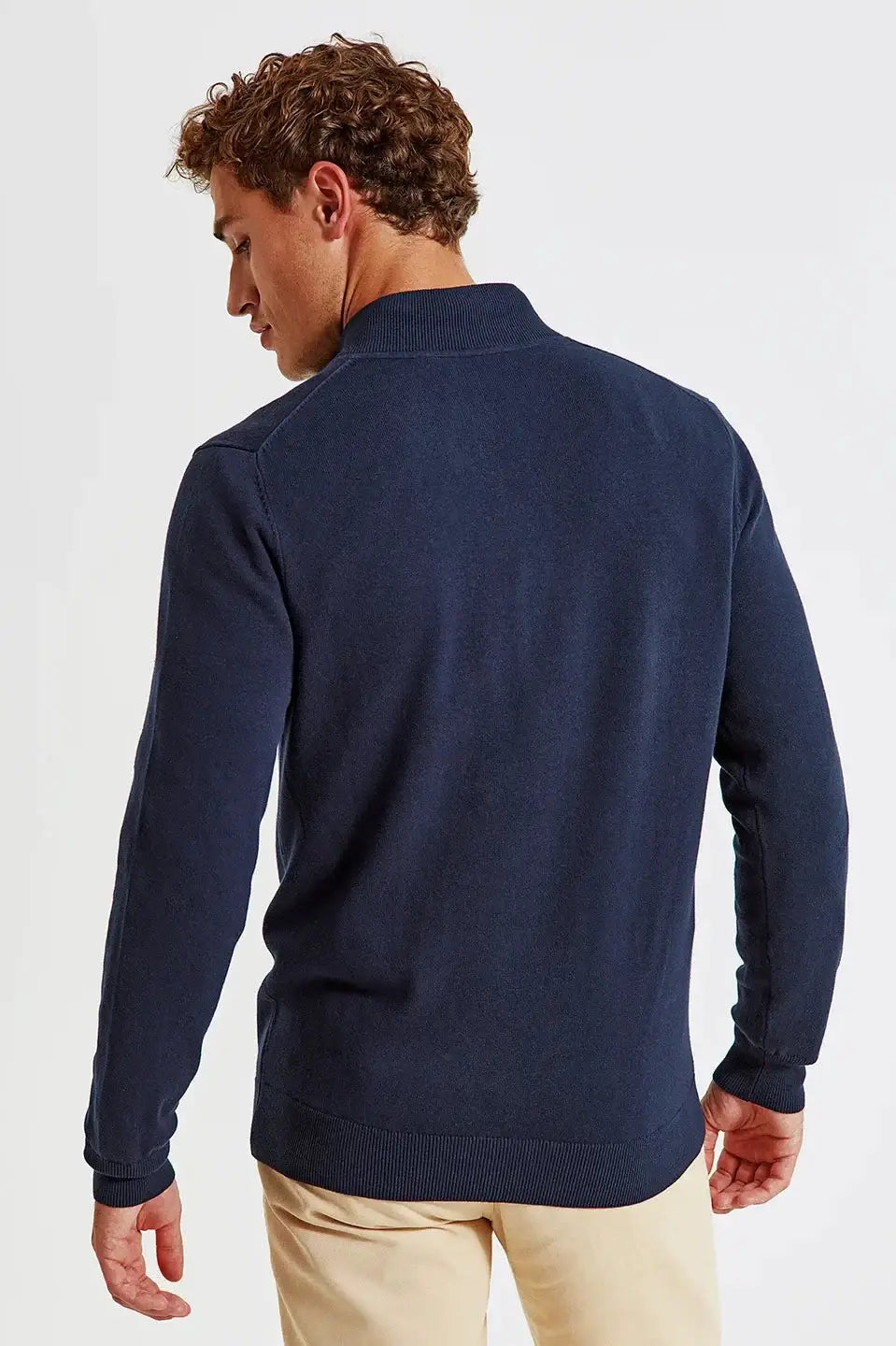 Asquith & Fox Men's 1/4 Zip Knit Sweater - Lightweight & Comfortable Pullover for Casual Wear & Outdoor Activities