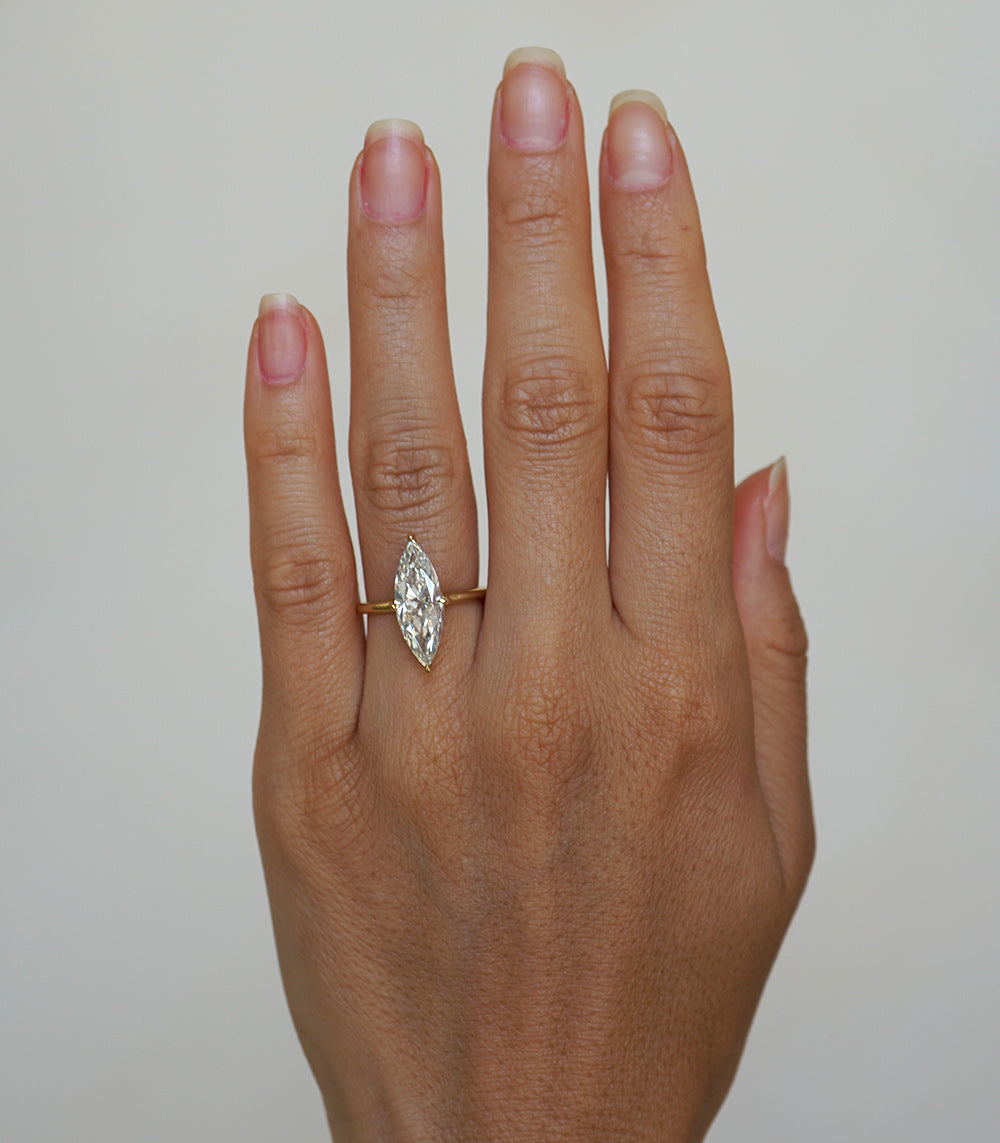 Billie 4Ct Marquise Cut Champagne Diamond Engagement Ring for Women - Perfect for Proposals, Anniversaries & Special Occasions