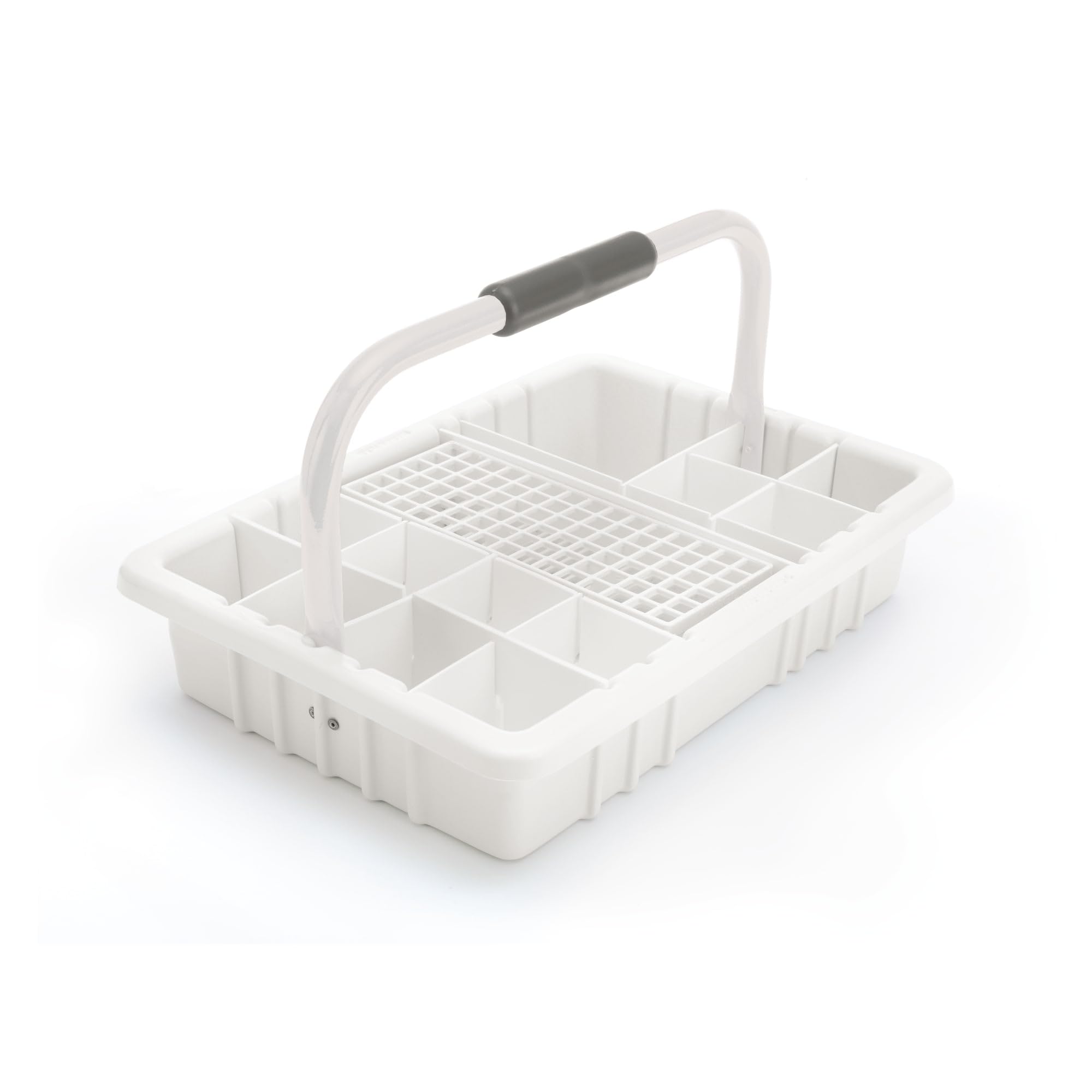 White Tray with Handle - 17mm Tube Rack for Laboratory, Science Experiments & Organizing Test Tubes | Perfect for Lab Work, Medical Research & Chemistry Classrooms