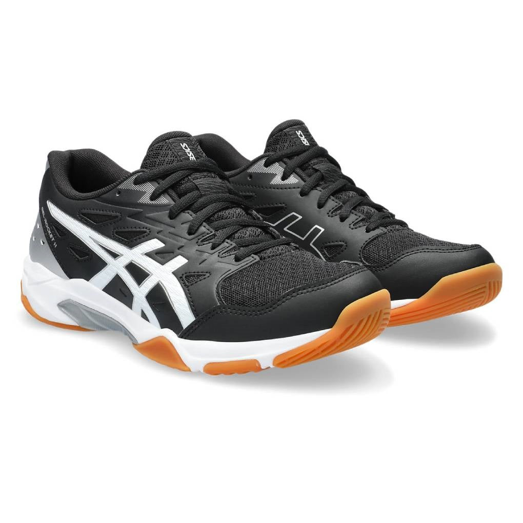 ASICS Gel Rocket 11 Women's Volleyball Shoes - Lightweight Indoor Court Shoes for Badminton, Squash & Tennis (Black/Silver) | Perfect for Gym Training & Competitive Sports