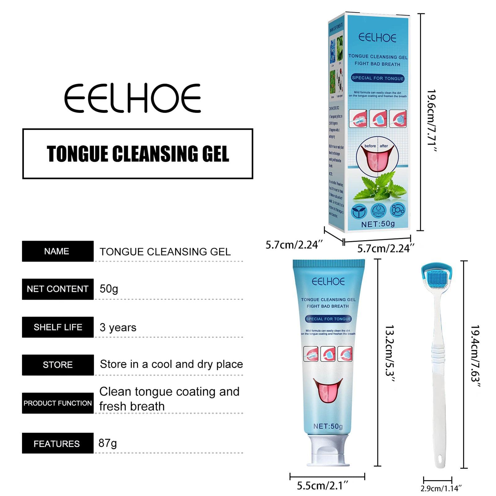 Ulapithi Tongue Cleaning Gel with Brush | Fresh Breath Treatment for Adults | Removes Bad Breath, Tongue Coating & Oral Odor | Perfect for Daily Oral Care & Morning Routine