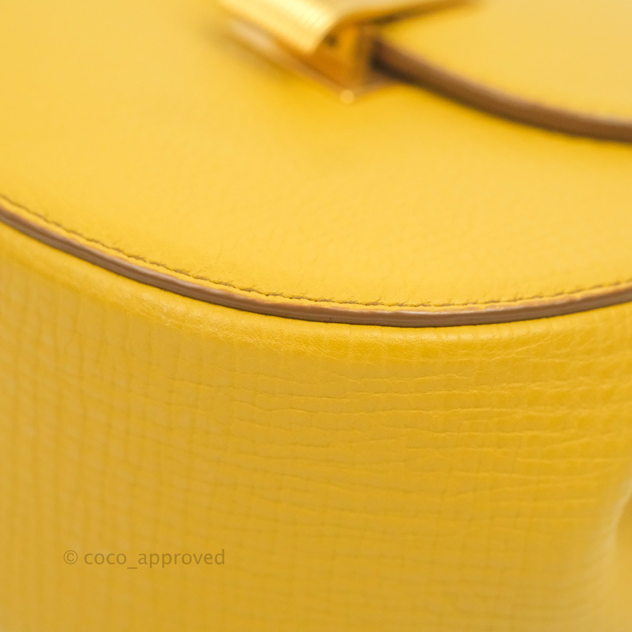 Bottega Veneta Palmellato Round Crossbody Bag - Genuine Calfskin Leather in Yellow | Perfect for Everyday Use, Travel & Fashion Accessories