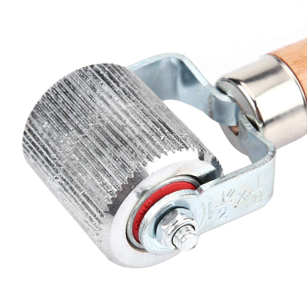Aramox Heavy Duty Tire Repair Tool with Wood Handle & Ball Bearing Roller - Professional Puncture Repair Kit for Cars, Trucks, Motorcycles (Large Size) - Ideal for Emergency Roadside Repairs & Garage Use
