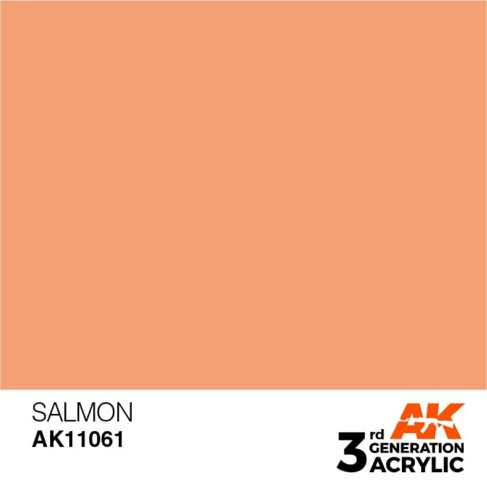 AK Interactive AK11061 Salmon Acrylic Paint - 17ml Bottle (3rd Generation) - Premium Model Paint for Miniatures, Warhammer & Scale Models