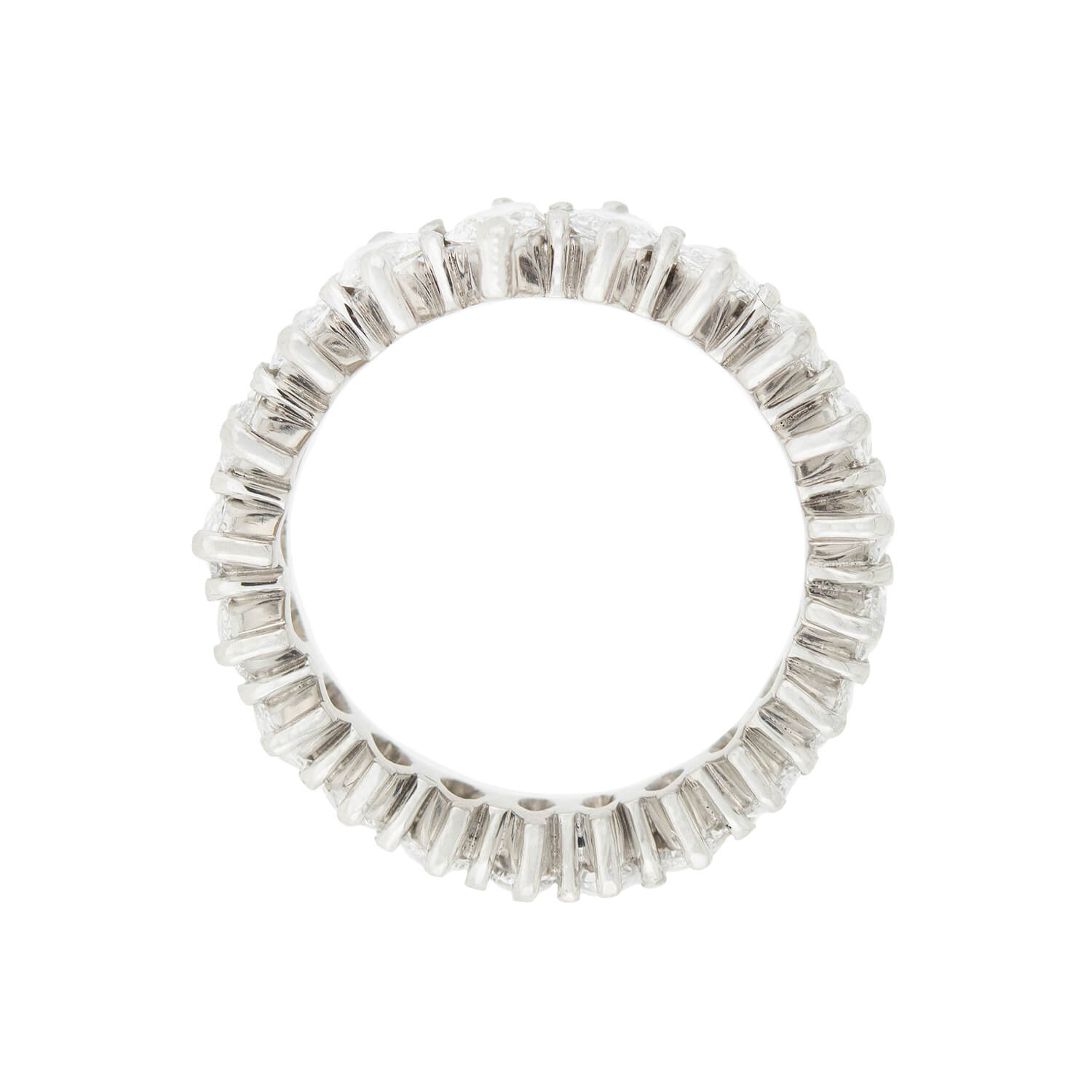 Vintage Platinum Marquise Diamond Eternity Band Ring - 7.00 Carat Total Weight (ctw) - Luxury Wedding Band for Women, Perfect for Anniversaries & Special Occasions