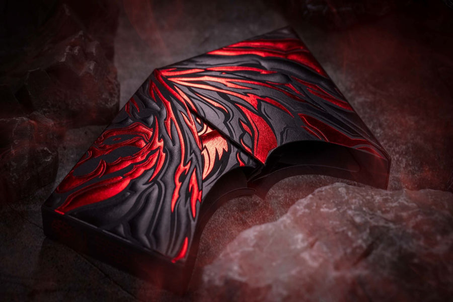 Demon V2 Vengeance Edition Premium Playing Cards - Professional Poker & Magic Trick Deck for Cardistry, Casino Games & Collectors
