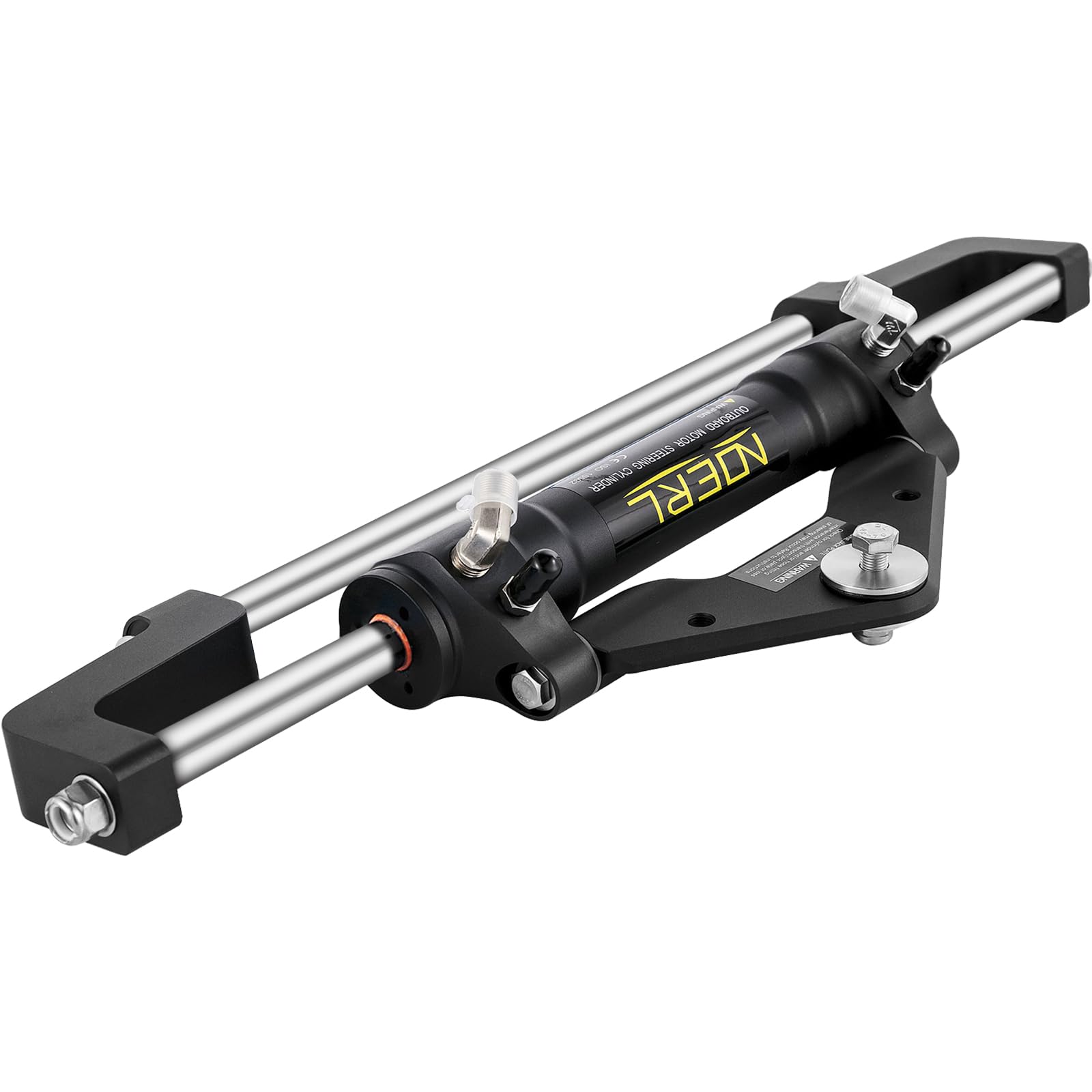 VEVOR Hydraulic Steering Cylinder for Outboard Motors Up to 300 HP - Front Mount Marine Boat Steering System (Models HC5358-3 & HC5345-3) - Perfect for Fishing Boats, Yachts and Water Sports