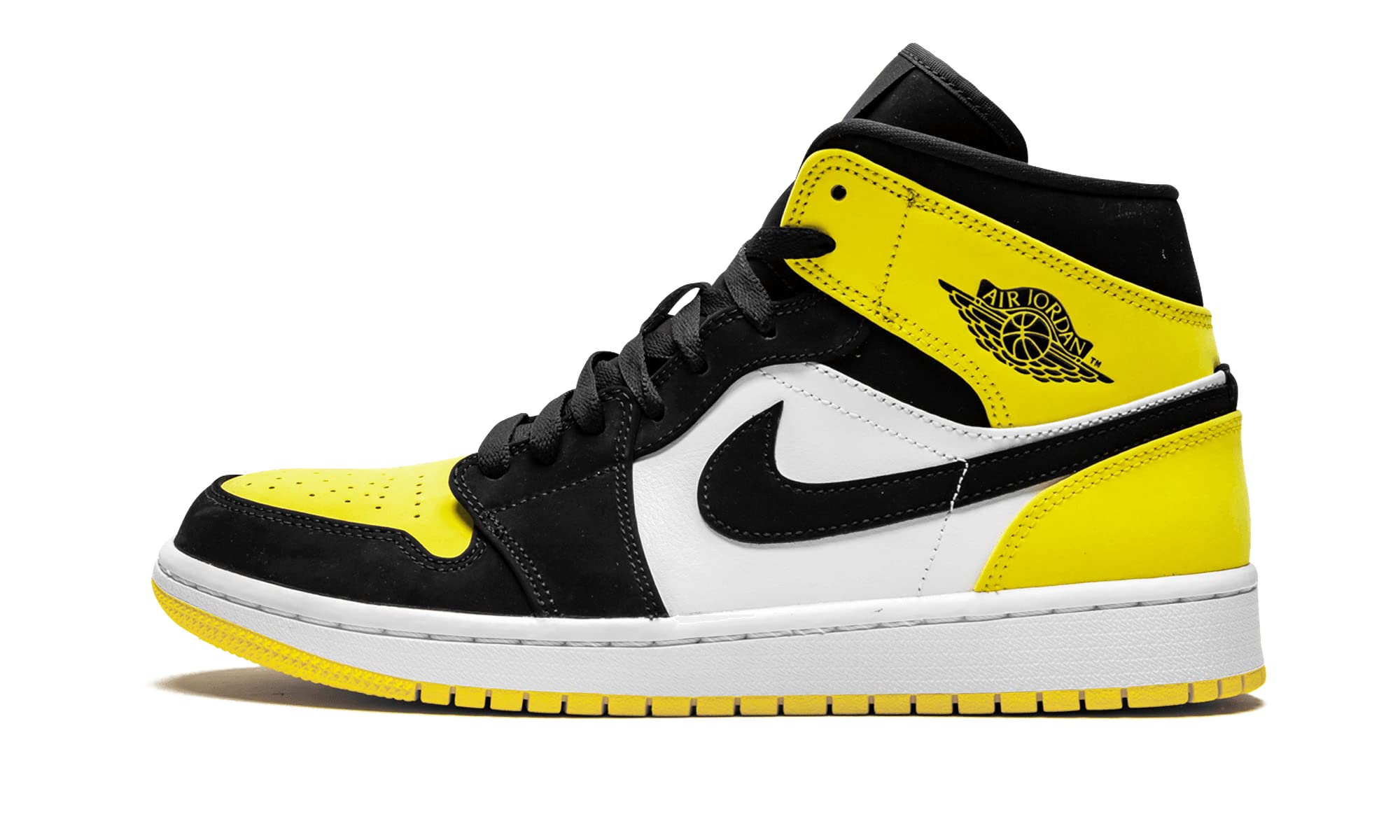 Jordan Air 1 Mid SE Sneakers - Black/Black-Tour Yellow Basketball Shoes for Men | Comfortable & Stylish for Sports, Casual Wear & Street Fashion