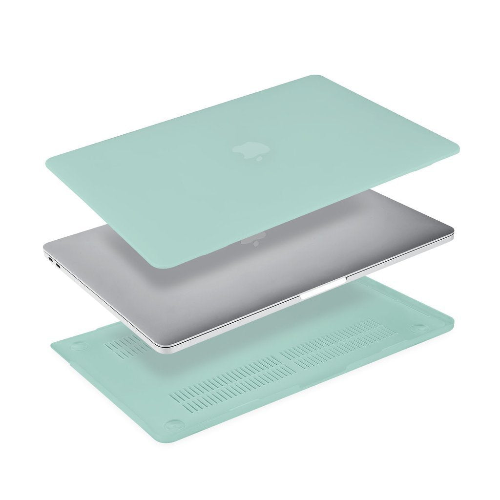 Durable MacBook Hardshell Case - Matte Green Protective Cover for MacBook Air/Pro | Perfect for Work, Travel & School Use