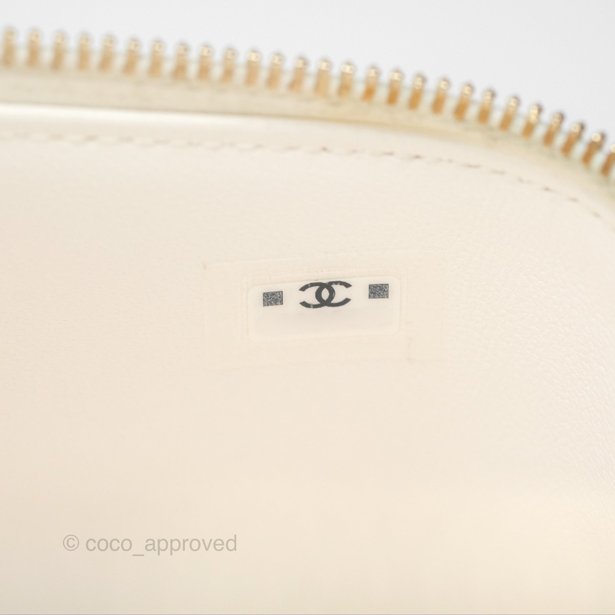 Chanel All Slide Vanity Bag with Adjustable Chain - White Lambskin Leather & Aged Gold Hardware - Luxury Crossbody Bag for Women, Perfect for Parties & Evening Events