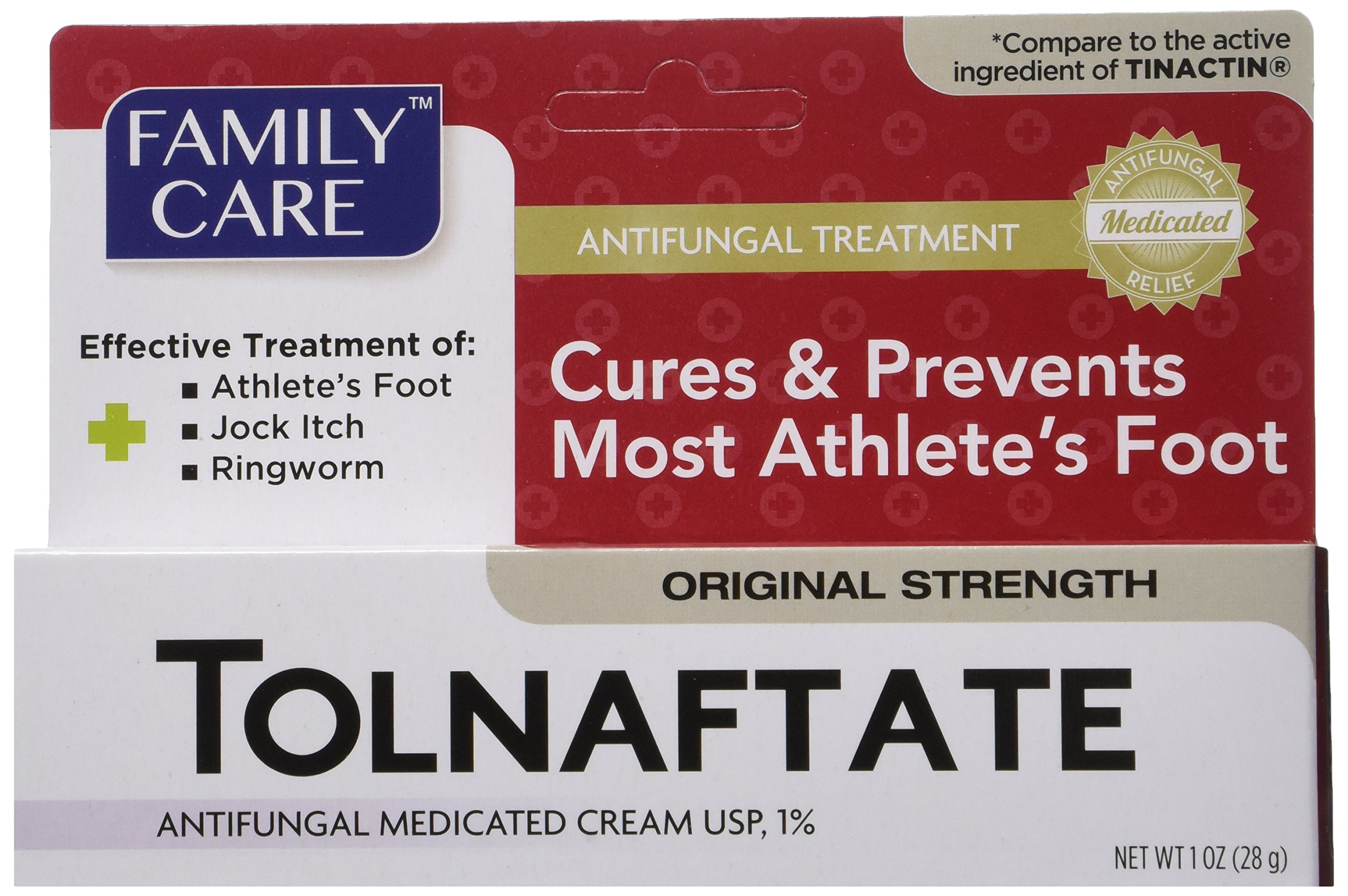 2 Pack Tolnaftate Cream USP 1% - Antifungal Treatment for Athlete's Foot, Jock Itch & Ringworm - Compare to Tinactin - 1 Oz Each - Fast Relief for Itching & Burning - Ideal for Gym, Sports & Daily Foot Care