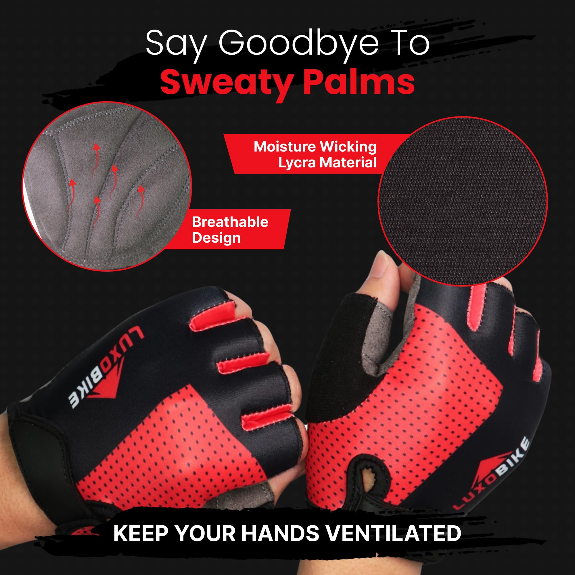 Cycling Gloves - Anti-Slip Shock Absorbing for Men & Women | Mountain Bike & Sports Use
