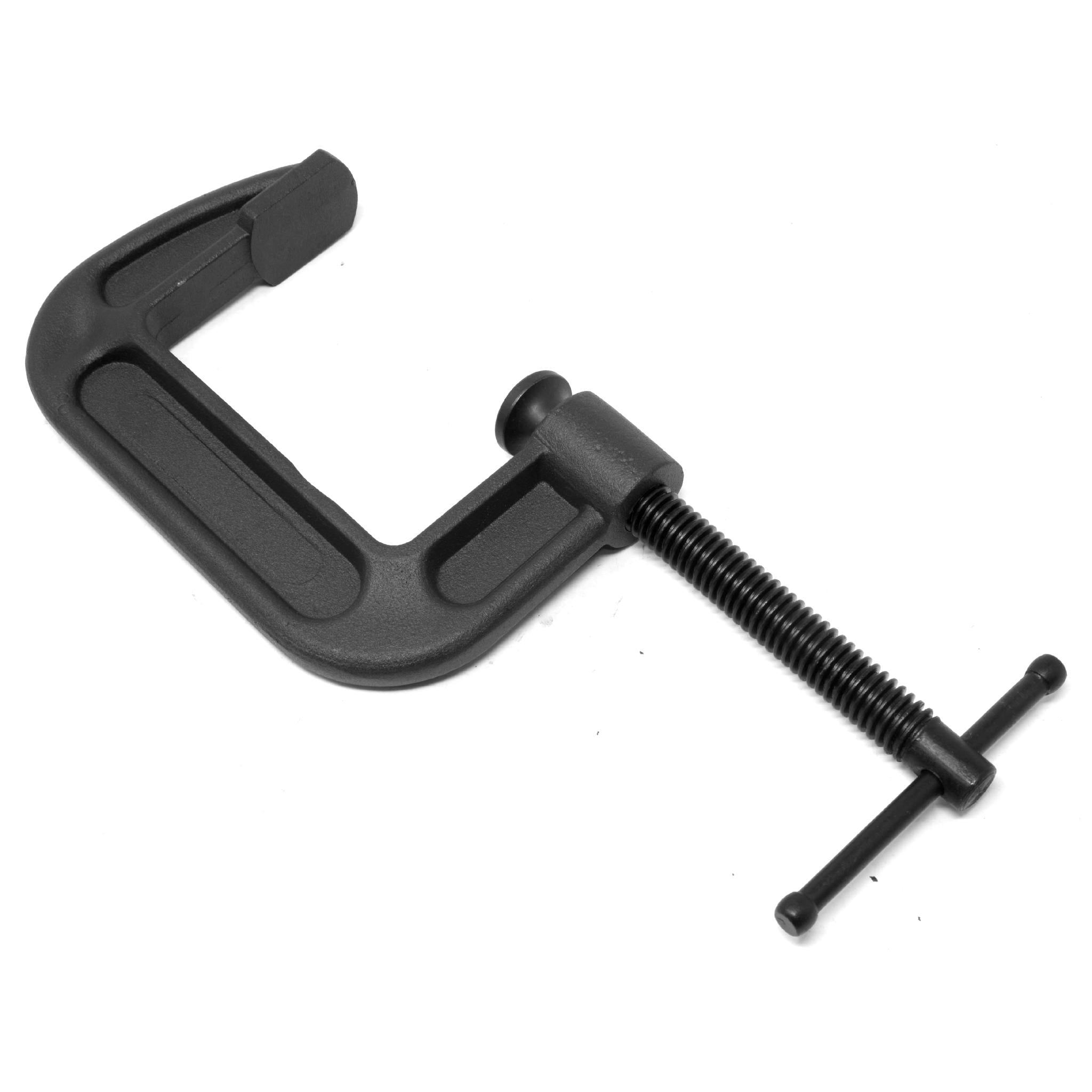 Heavy Duty Cast Iron C Clamps - 2 Pack, 3 Inch Jaw Opening & 2 Inch Throat Depth - Ideal for Woodworking, Metalworking, and DIY Projects