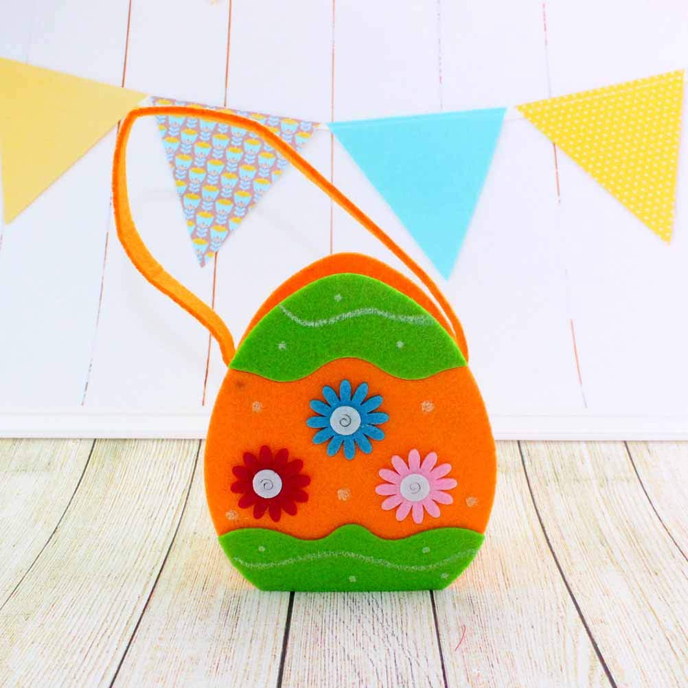 Amosfun Easter Bunny Candy Bags - Reusable Treat Bags for Kids, Bunny Basket Favor Bags, Portable Snack Pouch for Easter Egg Hunt, Birthday Party Favors & Classroom Treats