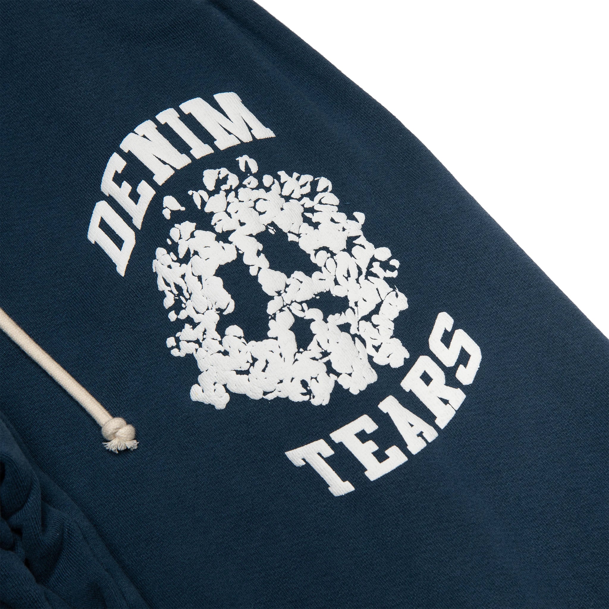 Denim Tears University Navy Sweatpants for Men - Comfortable Cotton Joggers with Logo Detail - Perfect for Casual Wear, Gym & Street Style