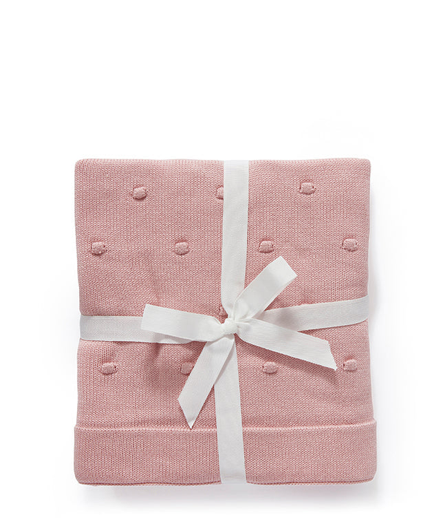 Personalized Baby Blanket - Soft Bobble Pink Knit Blanket for Newborns & Infants | Perfect for Nursery, Stroller, and Gift Giving