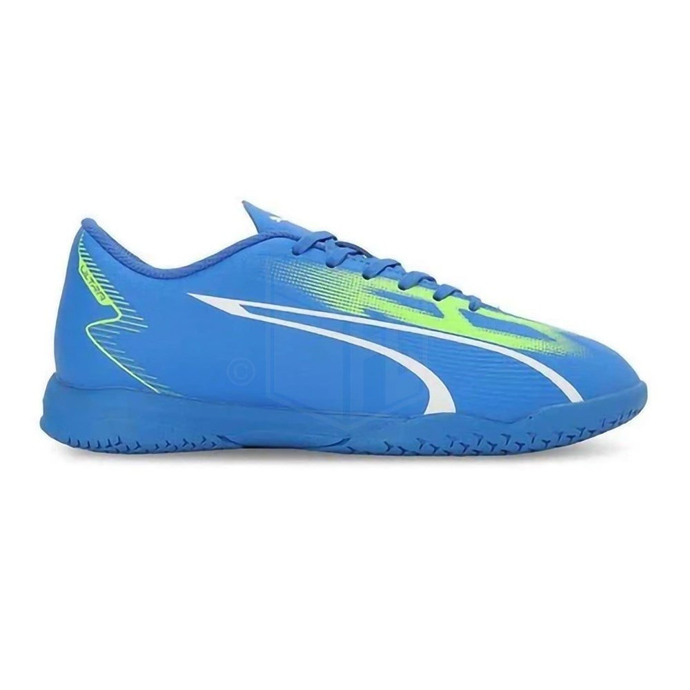 Puma Ultra Play IT Junior Indoor Soccer Shoes for Kids - Blue & White | Lightweight & Comfortable for Indoor Football Training & Games
