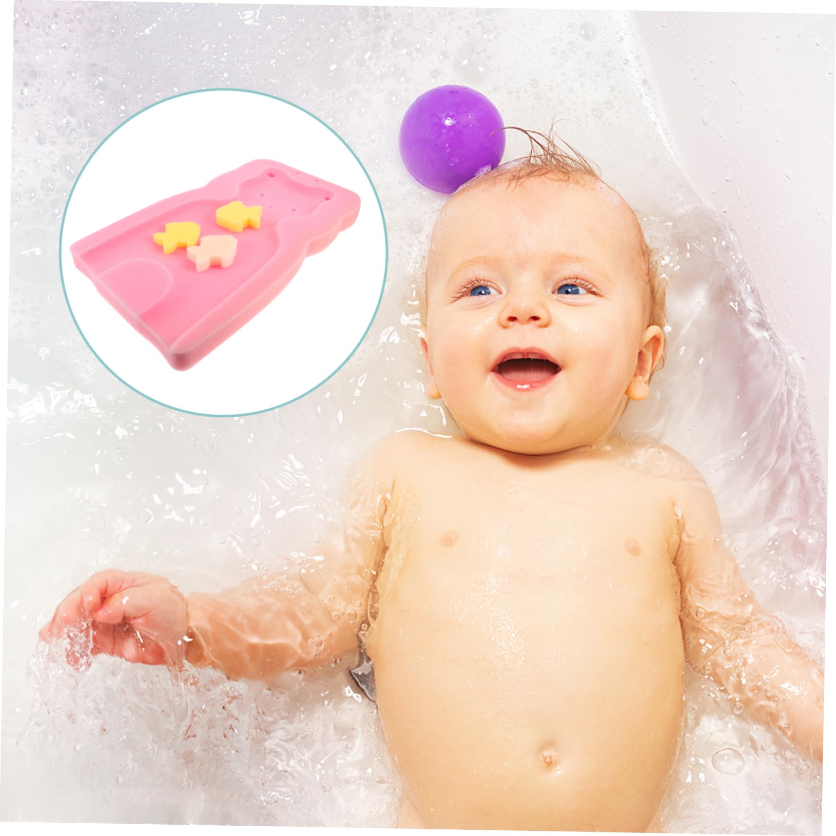 Soft Non-Slip Baby Bath Sponge Mat - Foam Cushion for Infant Bathing, Sink & Tub Safety - Kids Shower Mat for Bathroom, Body Wash & Playtime - Perfect for Newborns, Toddlers & Child Care Essentials