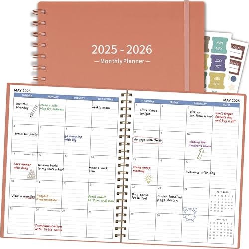 Monthly Planner Pink(Dated 2025.1-2026.6)
