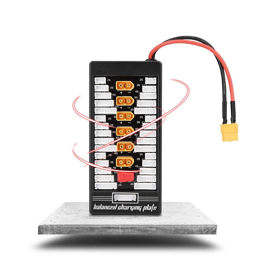 XT60 Plug 2S-6S Lipo Battery Parallel Charging Board for RC Battery Charger B6AC A6 720i - Multi Parallel Charging Board for RC Drones, Cars, and Airplanes - Fast and Safe Charging Solution