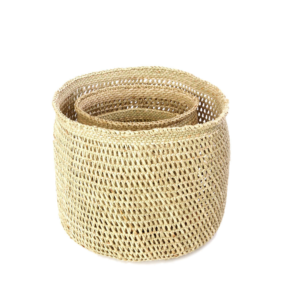 Handwoven African Iringa Storage Basket - Natural Open Weave Design for Home Organization | Perfect for Laundry, Toys, Blankets & Decorative Storage