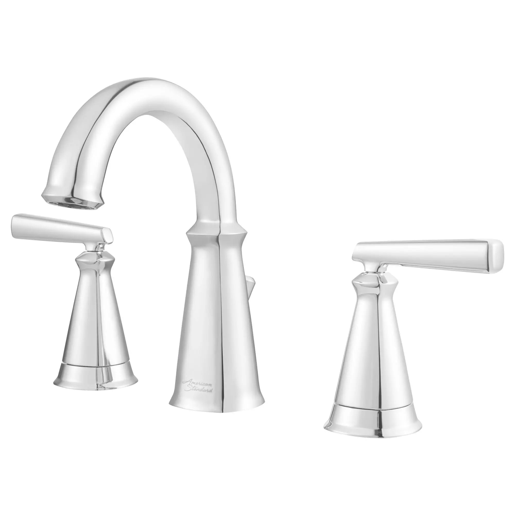 Edgemere® 8 Inch Widespread 2 Handle Bathroom Faucet - 1.2 GPM Low Flow, 4.5 L/min Water Saving - Brushed Nickel Lever Handles - Perfect for Modern Bathroom Vanities and Powder Rooms