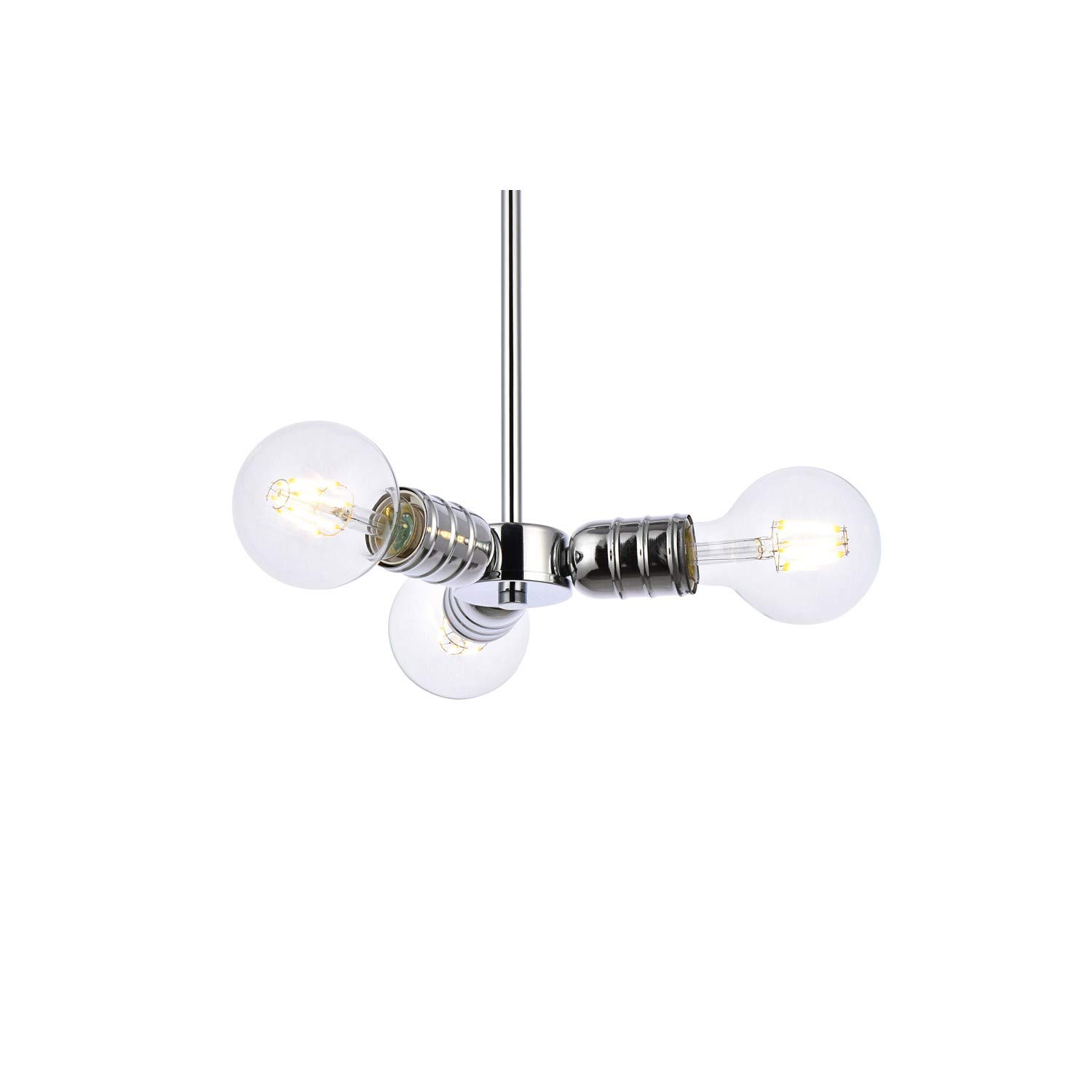 Reyes 3-Light Chrome Pendant Lighting Fixture - Modern Ceiling Light for Kitchen Island, Dining Room & Bedroom