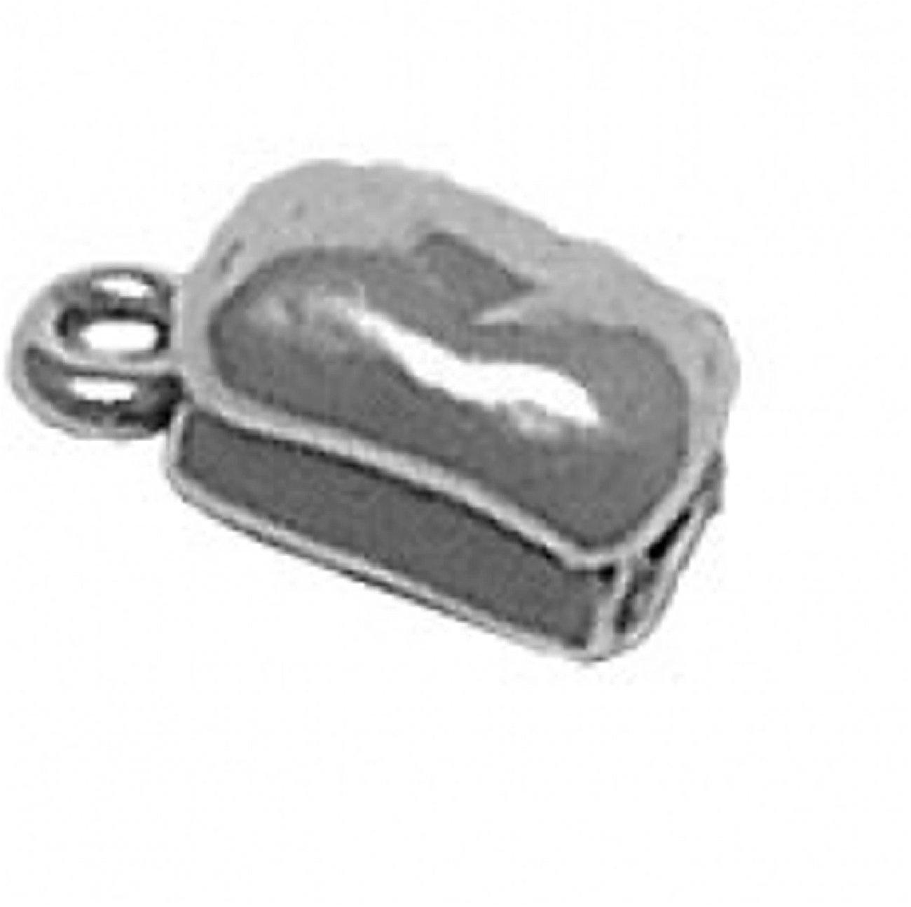Sterling Silver Girls 0.8mm Box Chain Necklace with 3D Bread Loaf Pendant - Cute Food Jewelry for Kids, Birthday Gifts & Everyday Wear