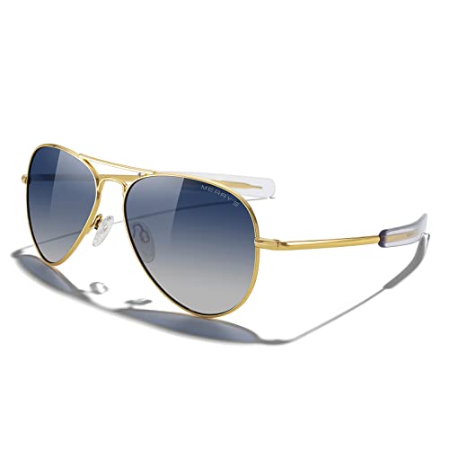 23k Gold Frame/Blue Tinted Gradient Polarized Lens