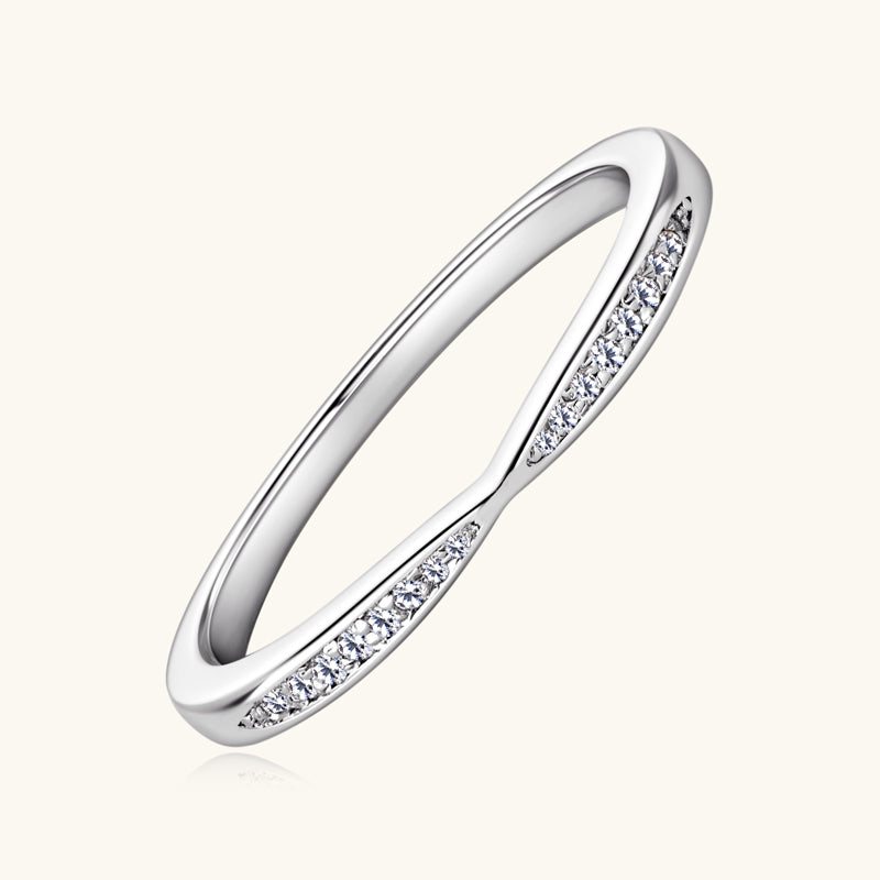 Eternity Premium Moissanite Pavé Wedding Ring - 14K White Gold Diamond Alternative Bridal Band for Women | Perfect for Engagement, Anniversary & Special Occasions